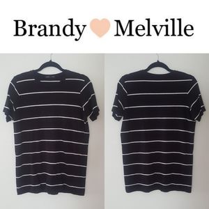 Brandy Melville Striped Long Slouchy Tee Shirt